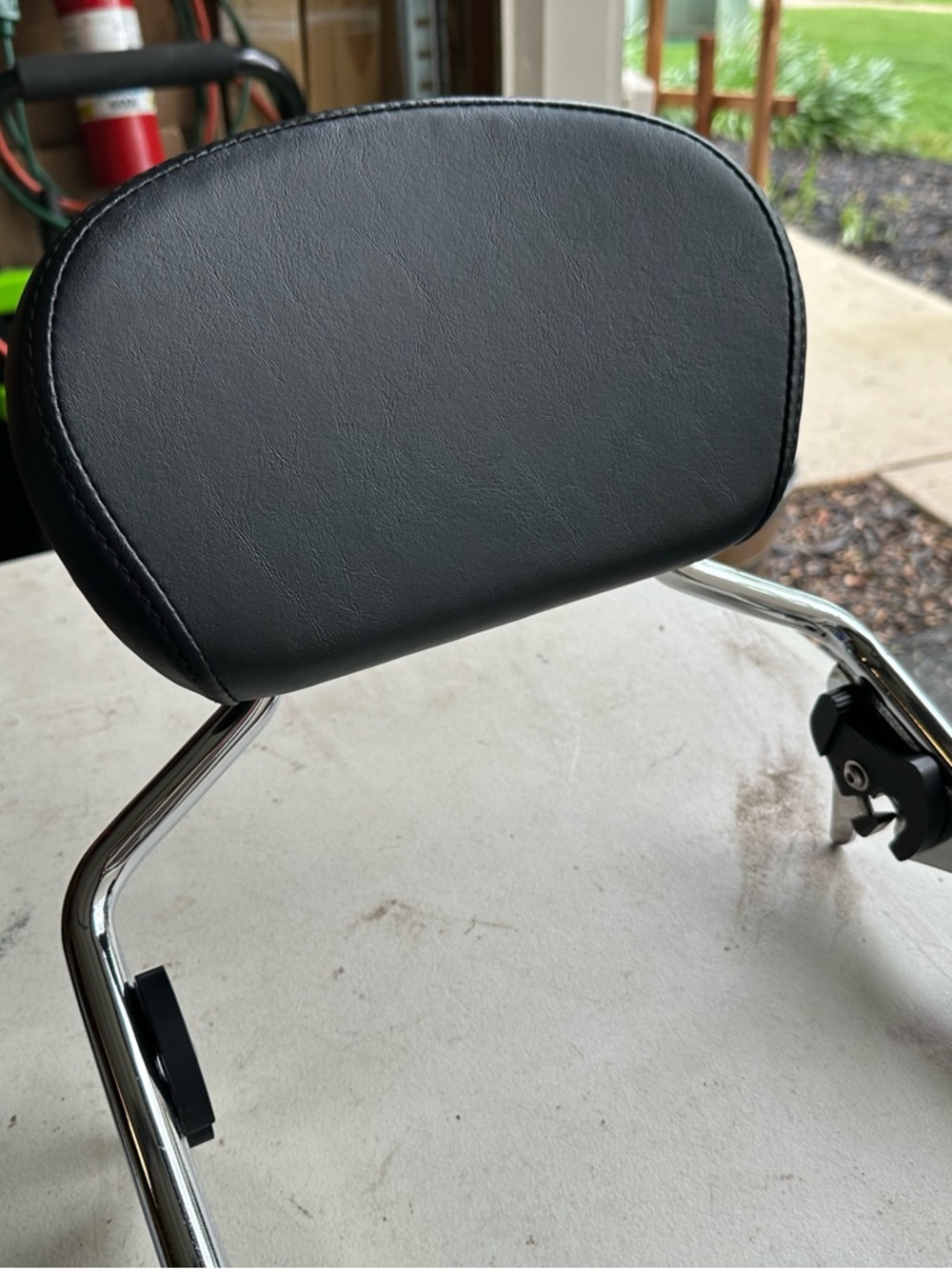 Harley-Davidson Black and Chrome Passenger Backrest